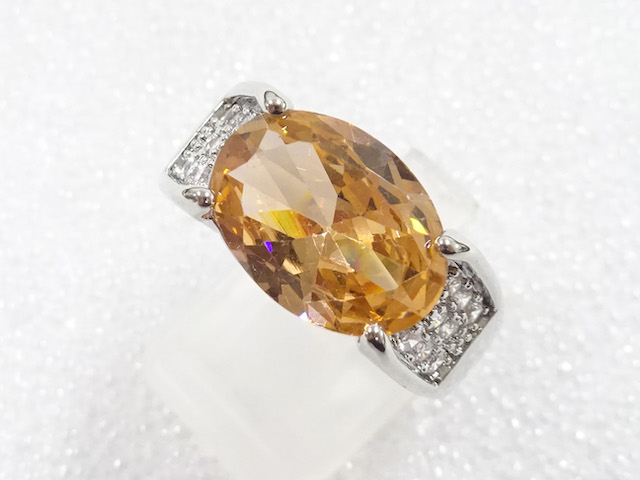 JAPANESE KIMONO / ANTIQUE COLORED STONE RING (SIZE 18.5)
